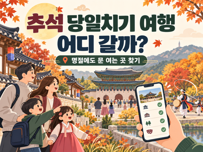 추석 연휴 당일치기 여행지 추천｜명절에도 문 여는 곳 확인법