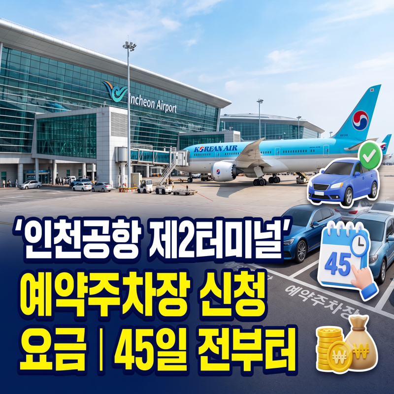 인천공항 제2터미널 예약주차장 신청 조건과 요금｜45일 전부터