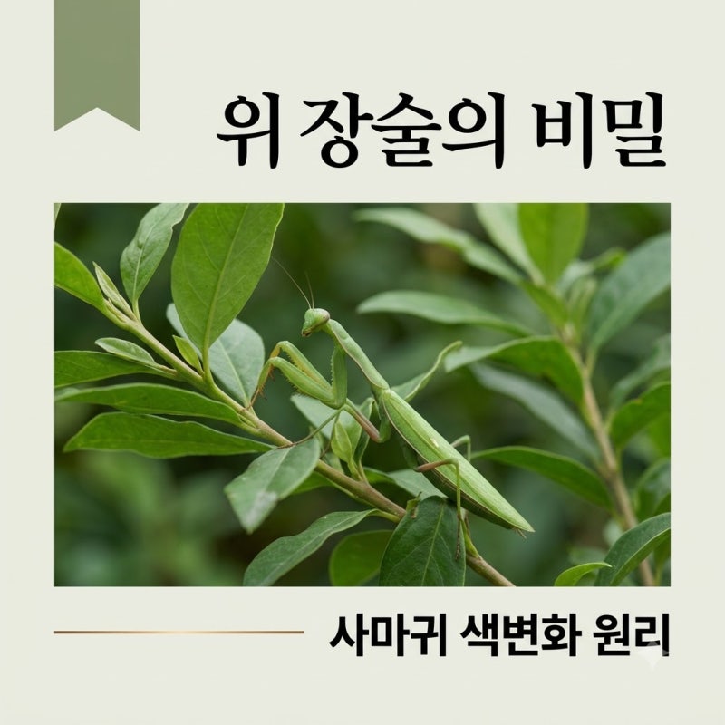 "나뭇잎인 줄 알고 만졌다가 헐".. 사마귀가 몸 색을 바꾸는 위장의 원리 알고 보니?