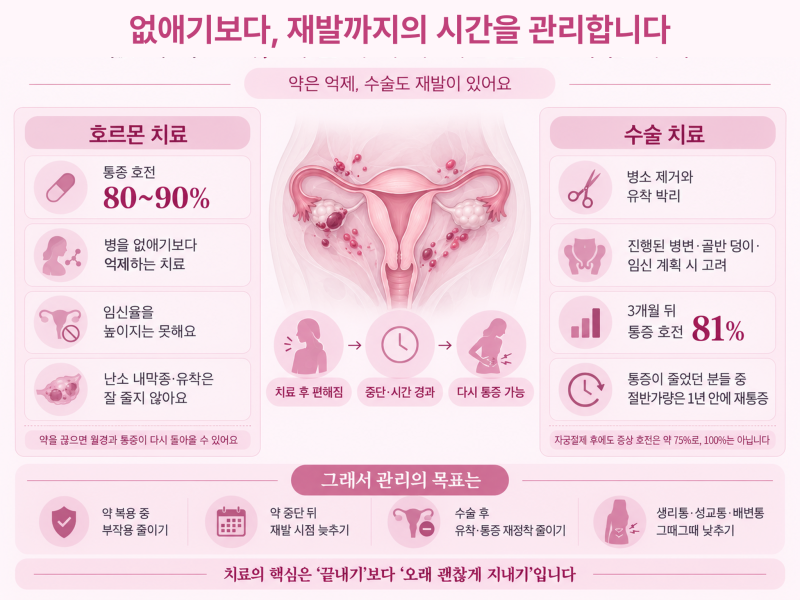 자궁내막증, 약을 끊으면 왜 다시 아픈가 | 공덕 마포 여성클리닉