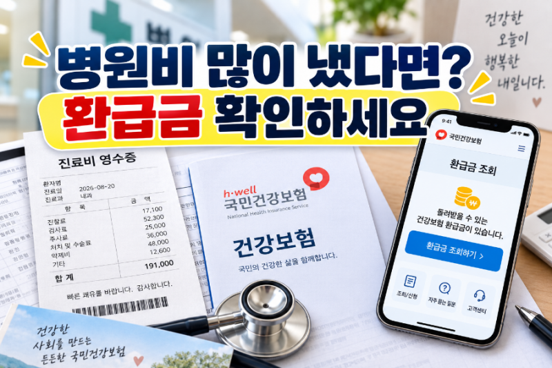 병원비 많이 냈다면 그냥 지나치지 마세요 건강보험 환급금 확인