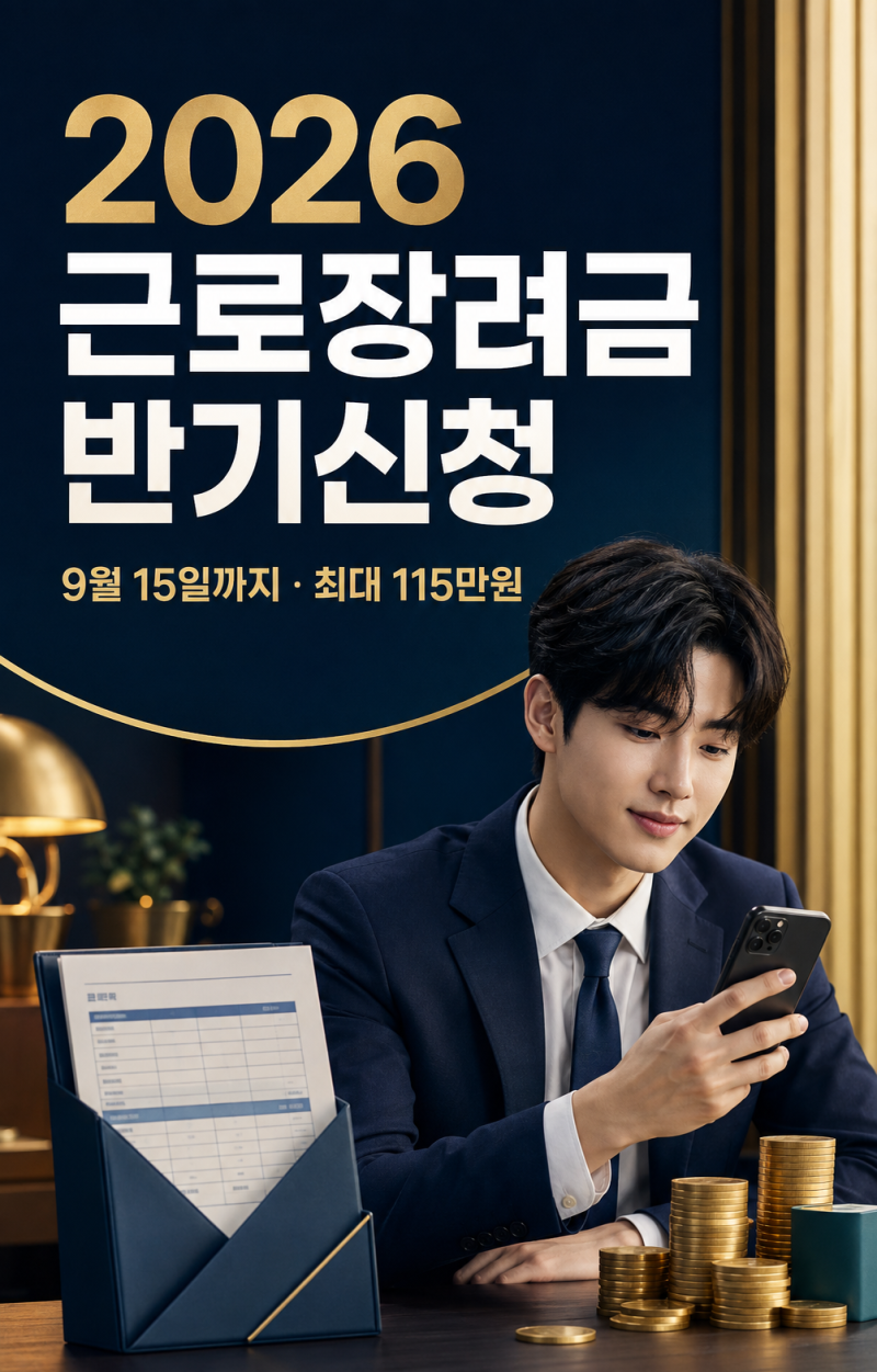 2026 근로장려금 반기신청 방법｜9월 15일까지·12월 17일 지급
