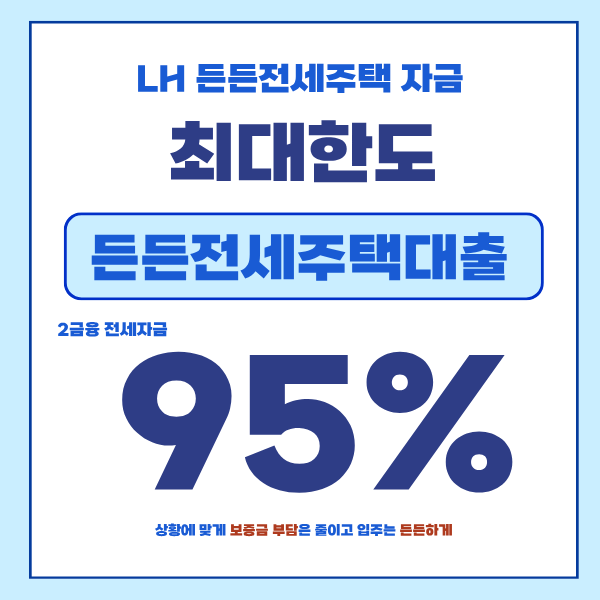 LH 든든전세주택 보증금 대출 95% 안산 조치 더하이 잔금 마련