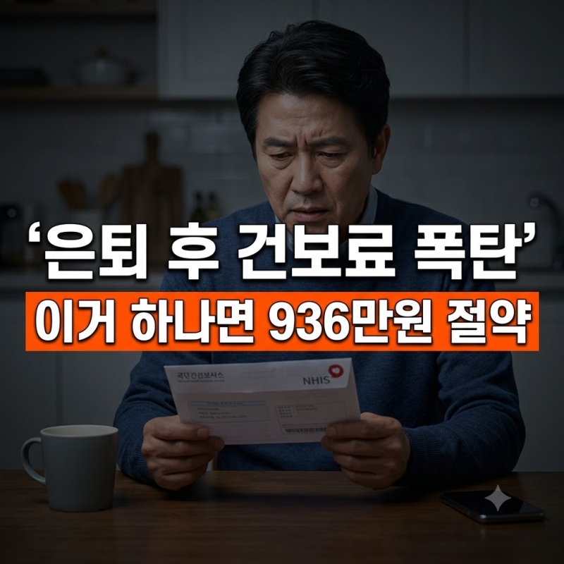 은퇴 다음 달 건보료 폭탄 맞는 이유: 50대 은퇴자가 반드시 챙겨야 할 실전 절세법
