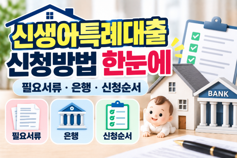 신생아특례대출 신청방법｜필요서류·은행·신청순서 한눈에