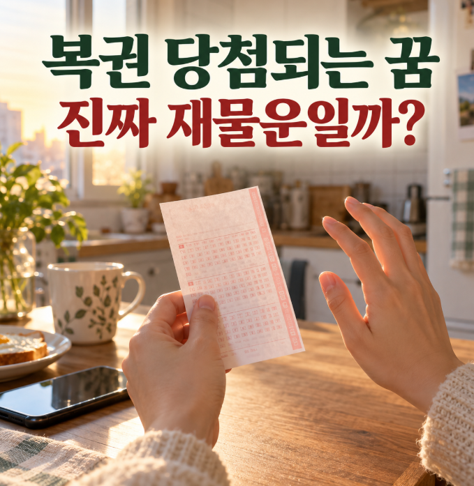 로또,복권 당첨!!! 정말 재물운의 시작인 꿈일까, 꿈해몽 로또꿈