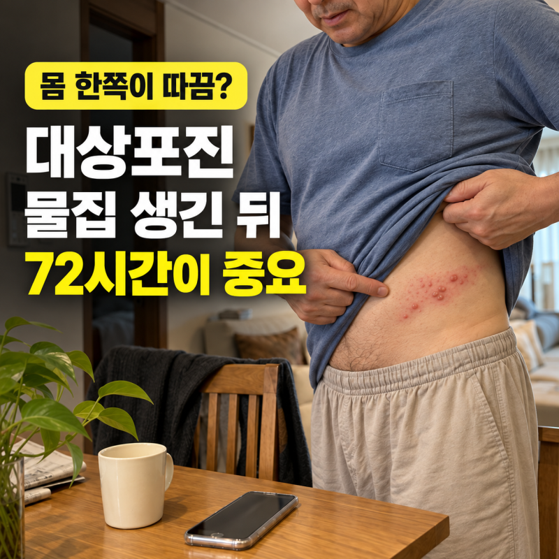 깃만 스쳐도 따끔… 대상포진, 물집 생긴 뒤 ‘72시간’을 그냥 넘기지 마세요