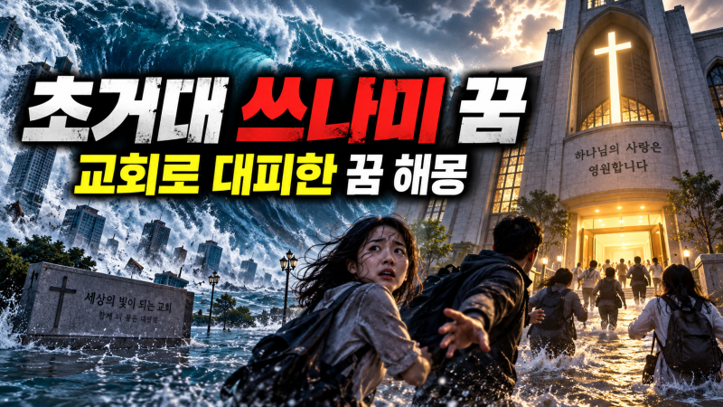 쓰나미 같은 큰 파도가 몰려와서 대피하는 꿈 해몽