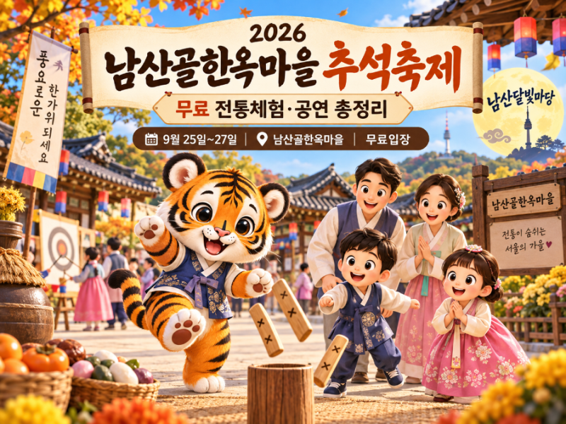 2026 남산골한옥마을 추석축제｜무료 전통체험·공연 총정리