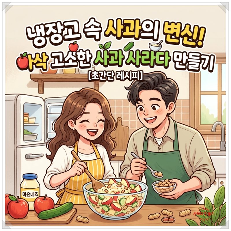 상큼 고소한 사과 사라다 만들기 황금레시피와 장점