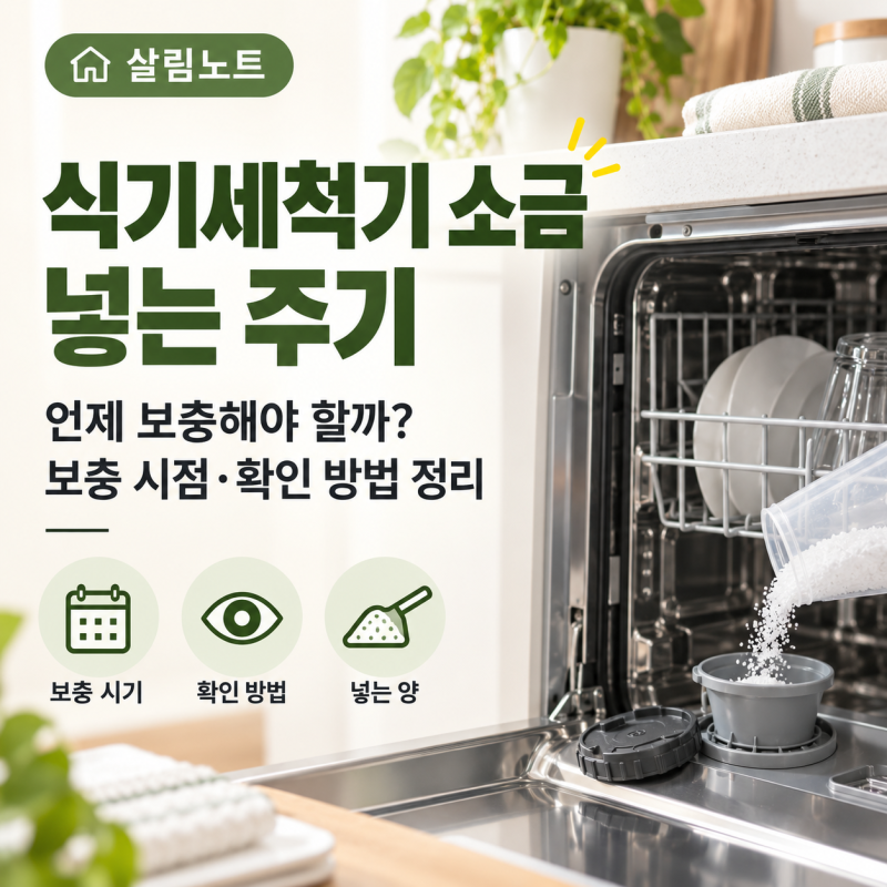 식기세척기 소금 넣는 주기, 언제 보충해야 할까?