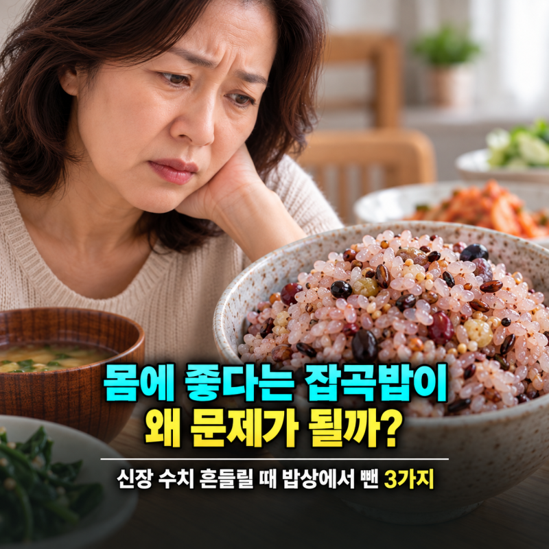 몸에 좋다는 잡곡밥이 왜 독이 될까?" 신장 수치 흔들릴 때 밥상에서 뺀 3가지