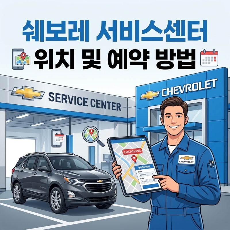 쉐보레 자동차 서비스센터 위치 및 예약 방법 - 직영 지정 수리센터 찾는 방법