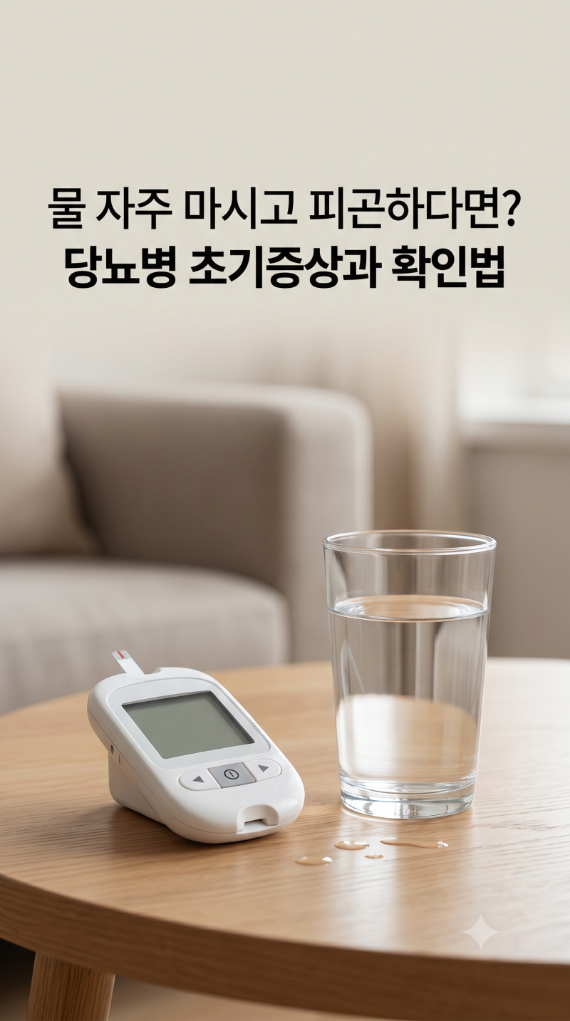 당뇨병 초기증상 5가지와 혈당 수치 자가진단 확인법