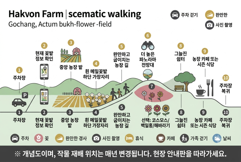 고창 학원농장 가을 메밀꽃, 언제 가야 가장 좋을까? 주차·산책코스·먹거리 총정리