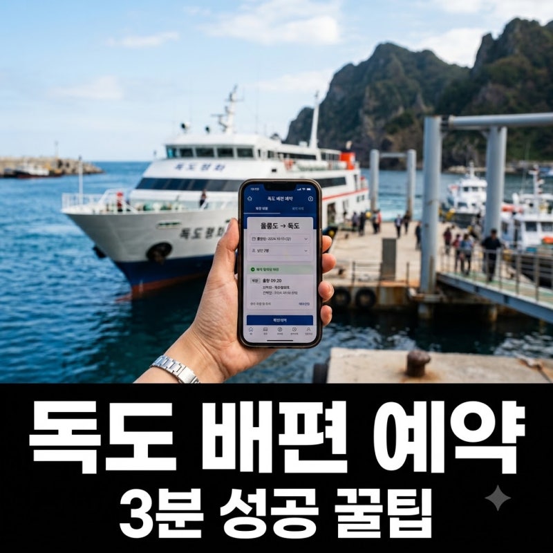 "표 없어서 못 갈 뻔.." 독도배편예약, 3분 만에 성공하는 꿀팁 대방출