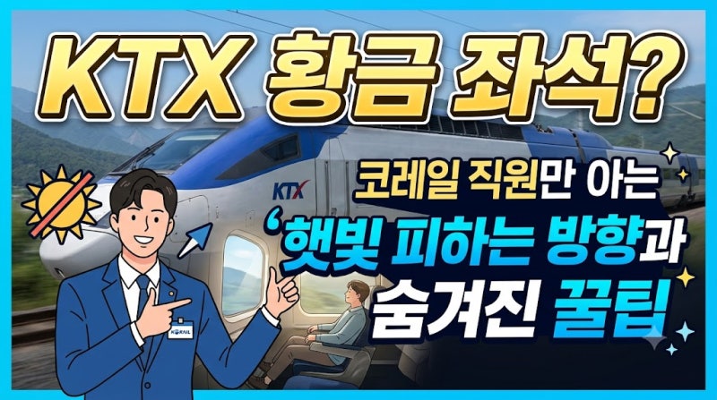 코레일 직원만 아는 KTX 황금 좌석? 햇빛 피하는 방향과 숨겨진 꿀팁