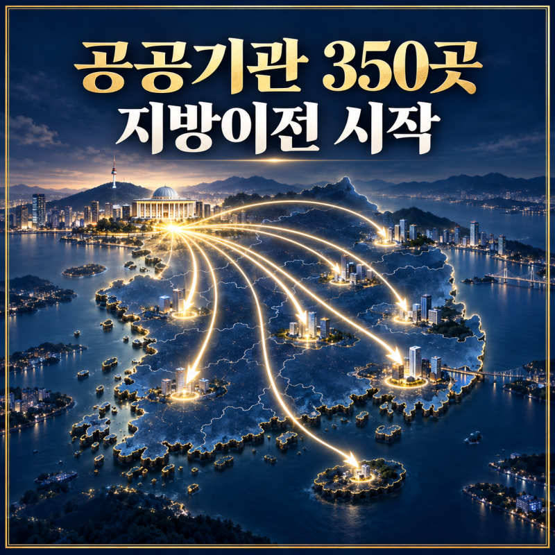 수도권 공공기관 350곳 지방 간다