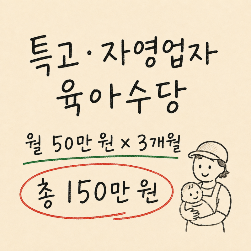 "자영업자도 150만원 받을수 있다고?" 2027년 특고 육아수당 신청 기준