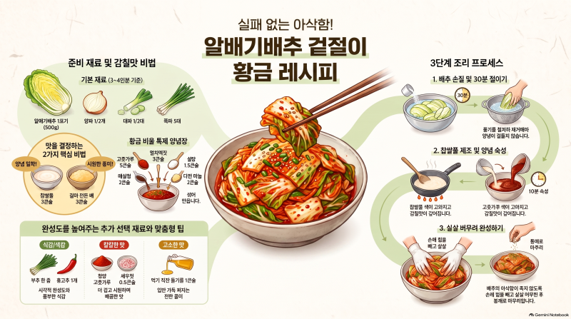 알배기배추겉절이 레시피