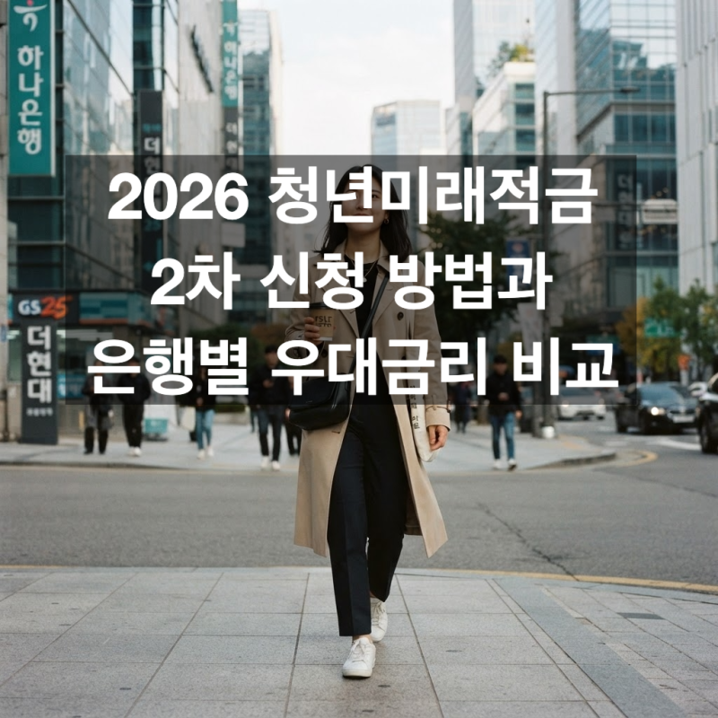 2026 청년미래적금 2차 신청 방법과 은행별 우대금리 비교