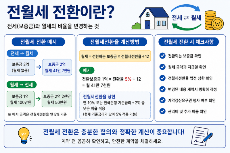 보증금 1억을 월세로 전환하면 얼마? 전월세전환율로 계산하는 방법