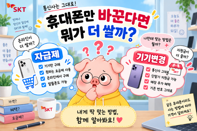 자급제 vs 기기변경, 통신사 그대로 쓰고 휴대폰만 바꾸면 뭐가 더 쌀까?