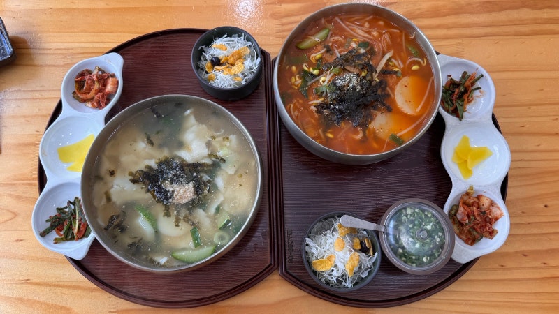 포항 장성동 칼국수 맛집 칼국수일번지, 얼큰칼국수 수제비 미나리전 후기