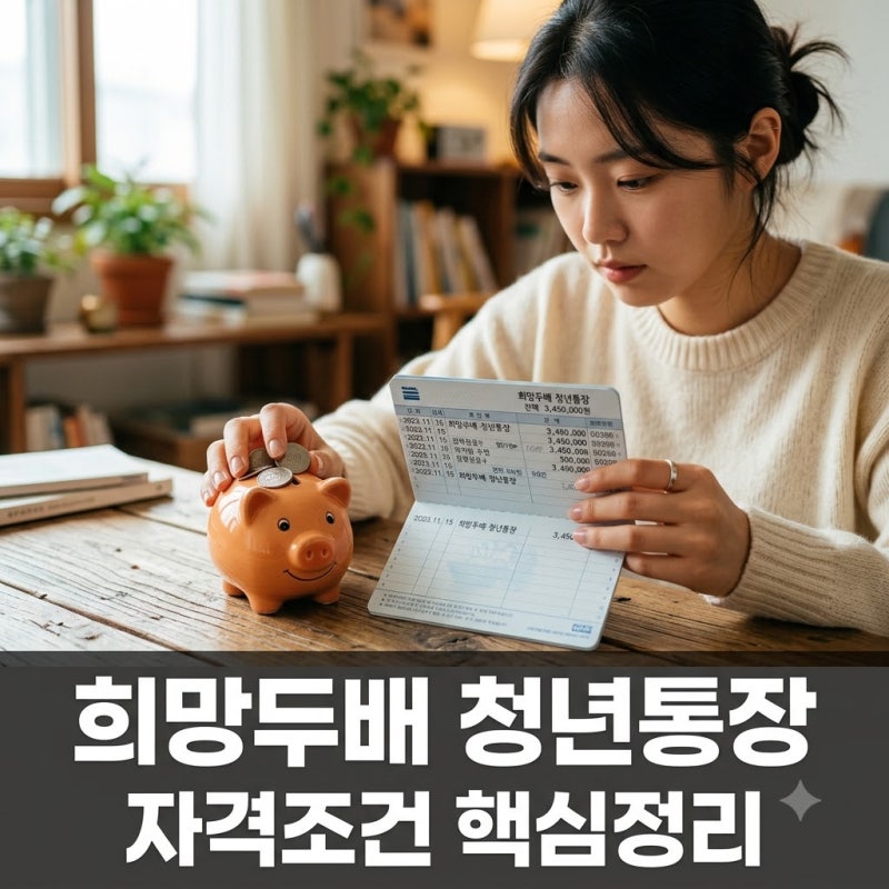 희망두배청년통장 신청 조건 모르면 손해보는 포인트