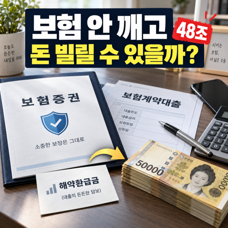 보험계약대출 48조 보험 안 깨고 돈 빌릴 수 있을까?