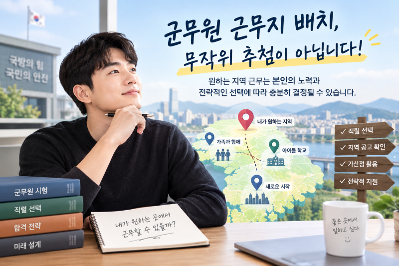 군무원 근무지는 어떻게 정해질까?원하는 지역 근무가능할까?