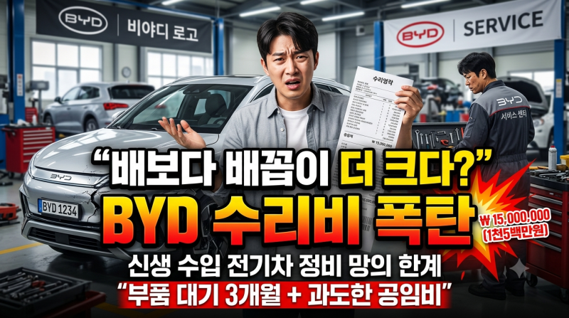 "배보다 배꼽이 더 크다?" BYD 수리비 파동으로 본 신생 수입 전기차 정비 망의 한계