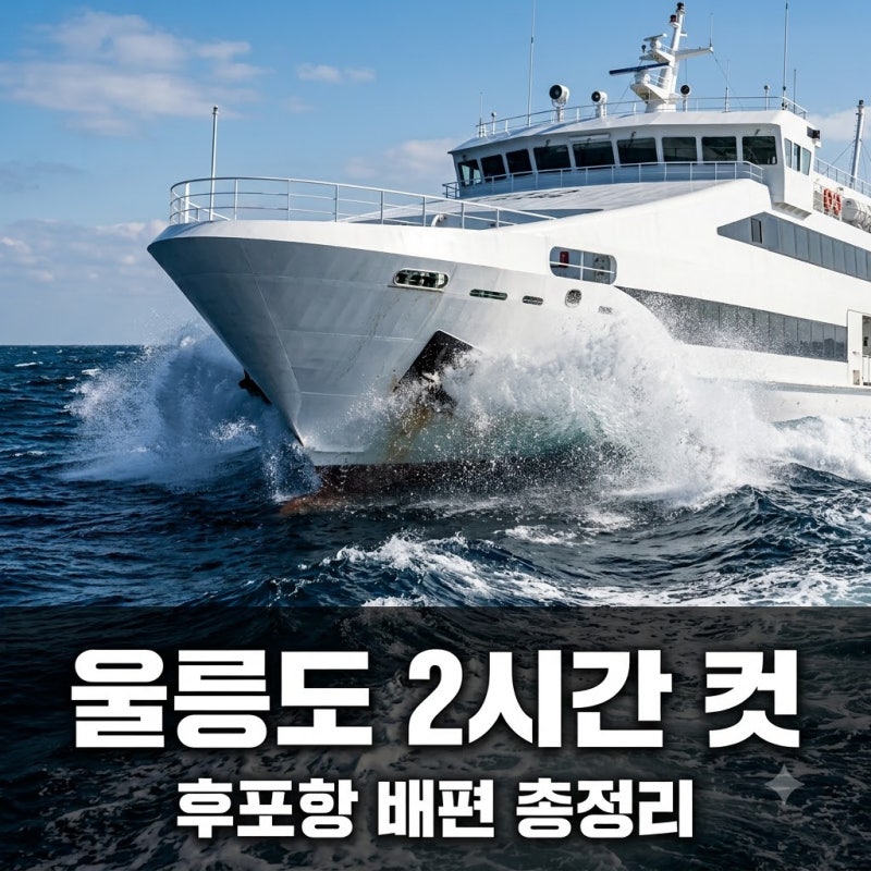 "배 탄 거 맞아?" 후포울릉도배편, 2시간 30분이면 도착하는 역대급 근황