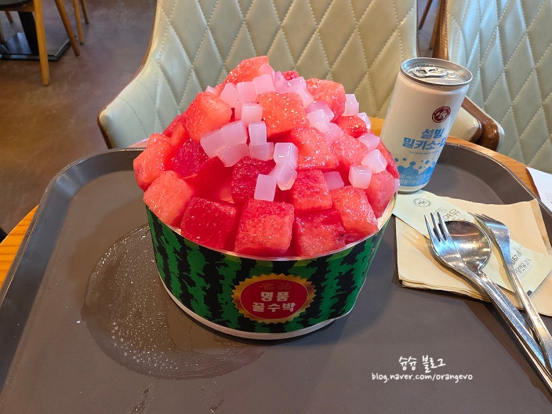 설빙 메뉴 추천 무더웠던 여름 수박빙수, 과일화채빙수 먹은 후기