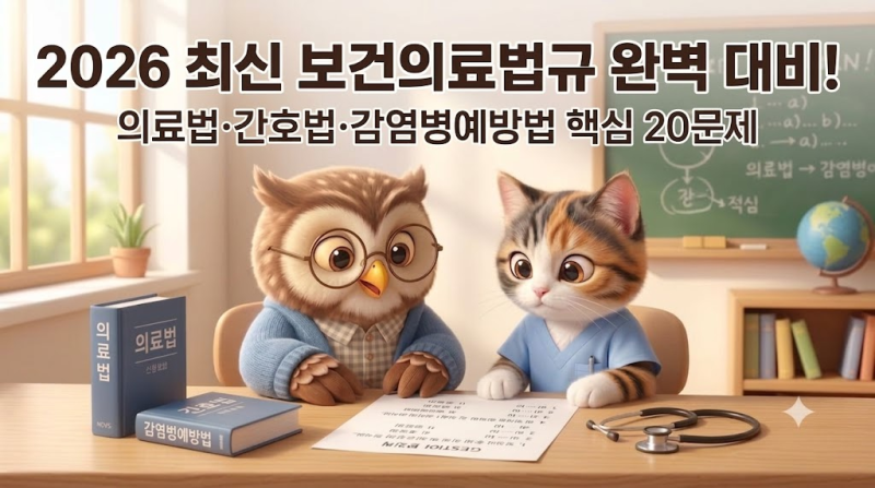 2026 간호조무사 기출유형 문제 9편｜루담효병원 간호조무사 국시공부방｜보건의료법규 편