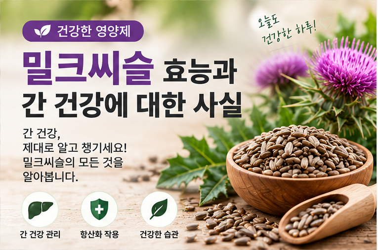 [건강한 영양제] 밀크씨슬 효능과 간 건강에 대한 사실