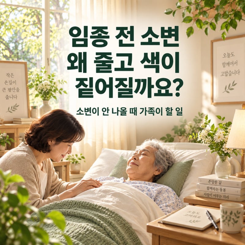 임종 전 소변은 왜 줄고 색이 짙어질까요?｜소변이 안 나올 때 가족이 할 일