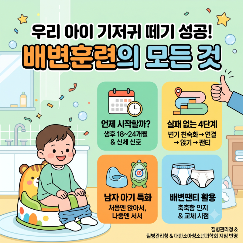 아기 배변훈련 시기 체크리스트와 아기 배변훈련 팬티 활용법