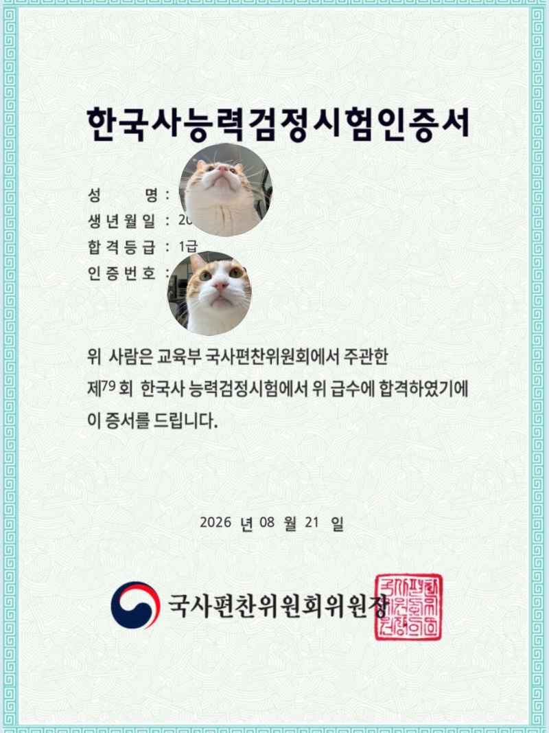 한국사능력검정시험 1급 한 달 합격 후기｜은쪽이의 한능검 공부법