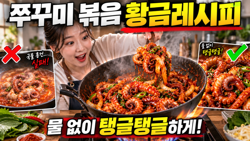 쭈꾸미 볶음 레시피, 물 안 생기고 불맛 살리는 황금레시피