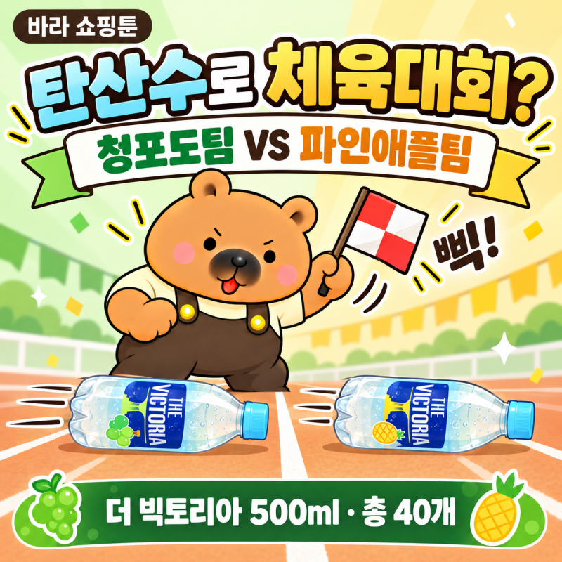 더 빅토리아 탄산수 500ml 40개｜청포도팀 vs 파인애플팀 체육대회