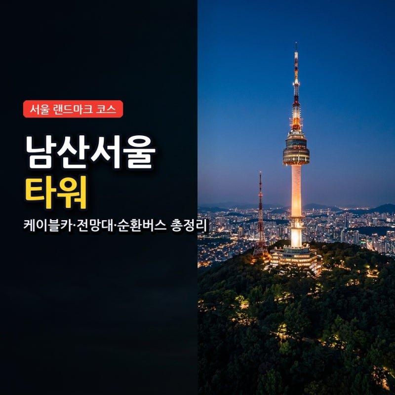 남산서울타워 가는법 케이블카, 전망대 입장료 및 순환 버스 안내