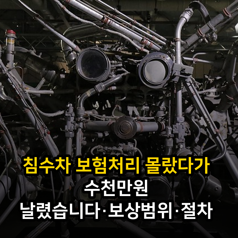침수차 보험처리 몰랐다가 수천만원 날렸습니다·보상범위·절차