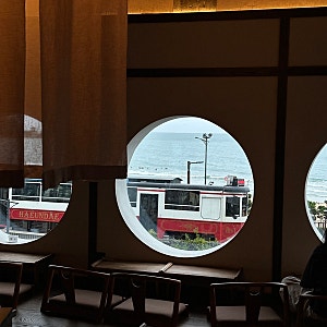 부산 카페추천 송정 수월경화 해변열차뷰, 오션뷰