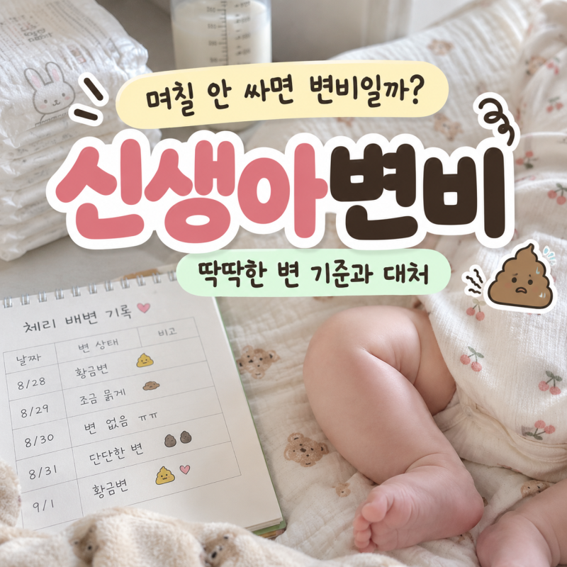 신생아변비｜며칠 안 싸면 변비일까 딱딱한 변 기준과 대처
