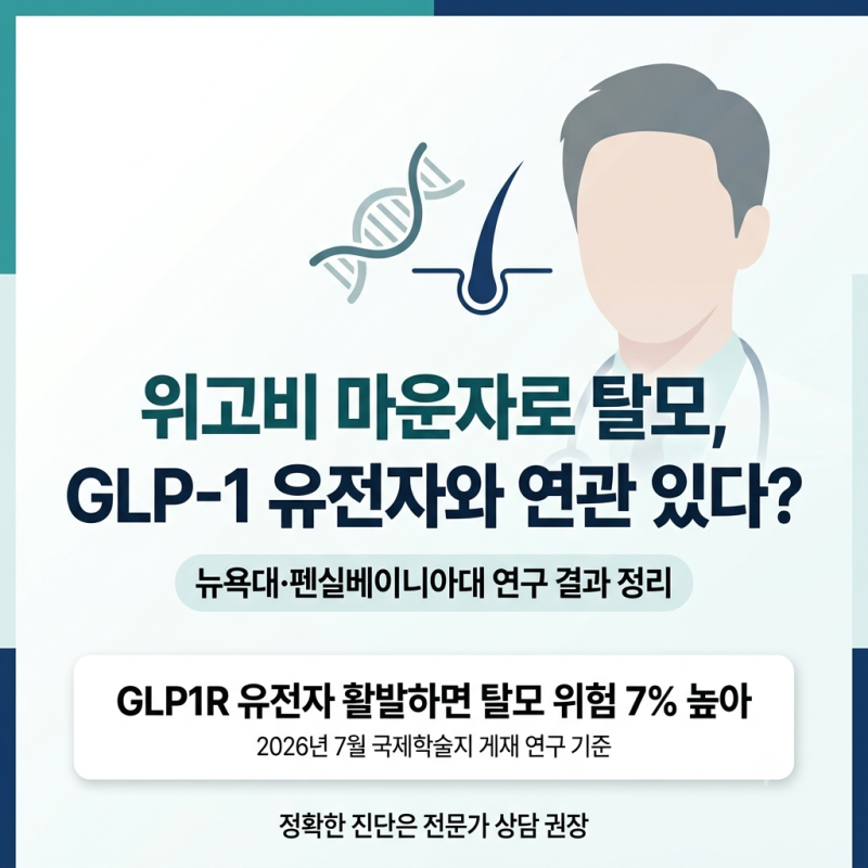 비만치료제 위고비 마운자로 맞고 탈모, GLP-1 수용체 유전자와의 연관성 정리