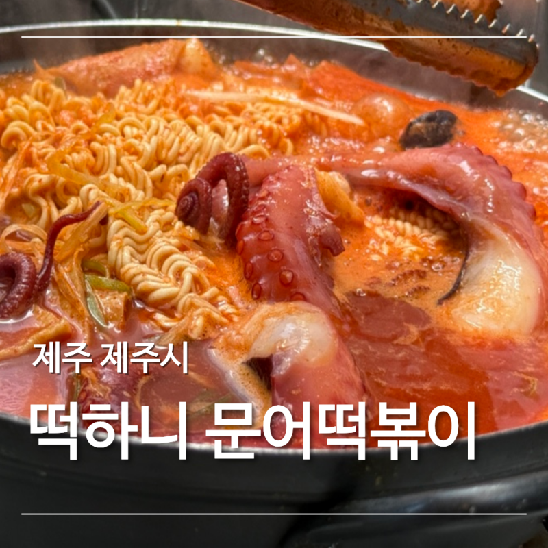 [제주 제주시] 떡하니 문어떡볶이 : 제주도 구좌 코난해변 내돈내산 오픈런 맛집