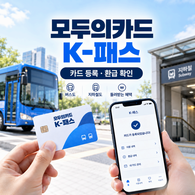 K-패스 모두의카드 등록부터 환급 확인까지, MY 메뉴 경로 총정리