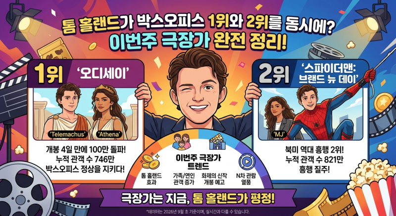 톰 홀랜드가 박스오피스 1위와 2위를 동시에? 이번주 극장가 완전 정리