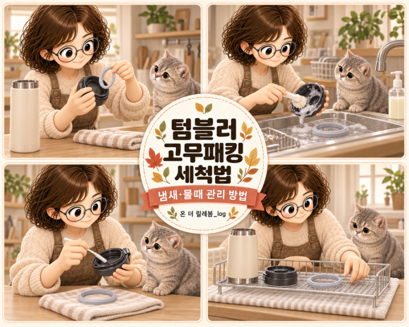 [리빙] 텀블러 고무패킹 세척법 냄새와 물때 잡는 뚜껑 관리 방법
